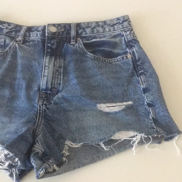Forever 21 Jean Shorts Retro High Rise Blue 28 - Picture 7 of 13